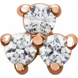 14K Rose 1/10 CTW Natural Diamond Trim