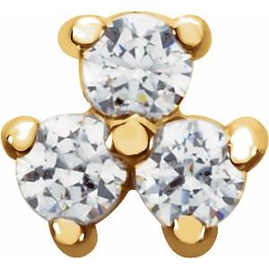 14K Yellow 1/10 CTW Natural Diamond Trim
