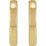 14K Yellow/White Hinged 14 mm Hoop Earrings