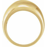 14K Yellow 12 mm Dome Ring