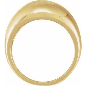14K Yellow 12 mm Dome Ring