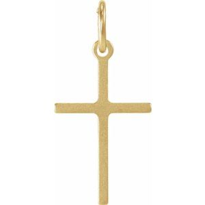14K Yellow 15.5x10 mm Cross Pendant