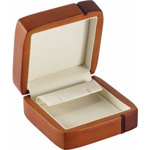Brown Wood Drop Earring Box