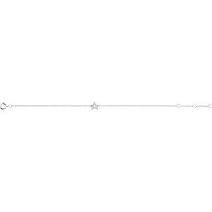 14K White 1/10 CTW Natural Diamond Initial A 6-7" Bracelet