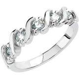 Platinum 1/2 CTW Natural Diamond Anniversary Band