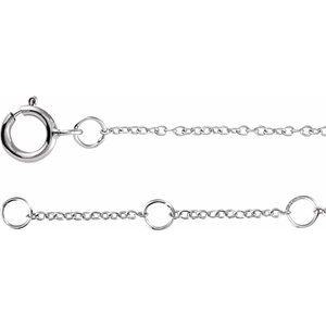 14K White .04 CTW Natural Diamond Initial C 6-7" Bracelet