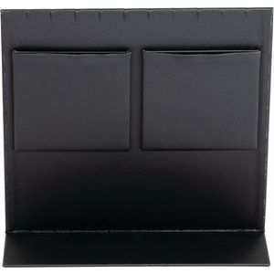 Black Brushed Leatherette 10-Slot Necklace Stand