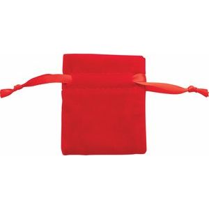 Veltex® Red Small Drawstring Pouch with Outer Carton
