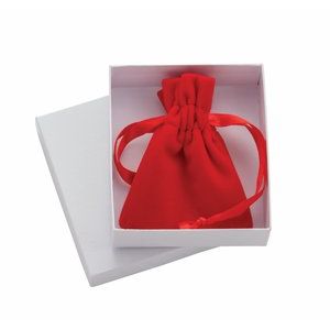 Veltex® Red Small Drawstring Pouch with Outer Carton