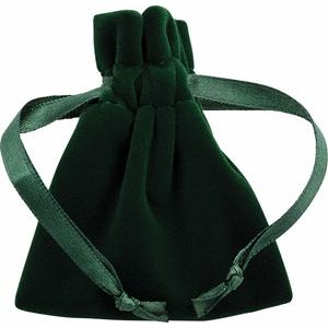 Veltex® Green Small Drawstring Pouch with Outer Carton