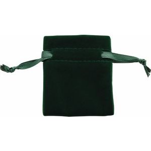 Veltex® Green Small Drawstring Pouch with Outer Carton