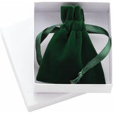 Veltex® Green Small Drawstring Pouch with Outer Carton