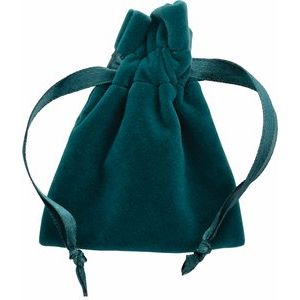 Veltex® Teal Small Drawstring Pouch with Outer Carton