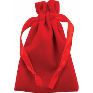 Veltex® Red Medium Drawstring Pouch with Outer Carton