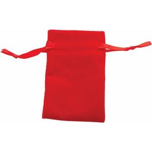 Veltex® Red Medium Drawstring Pouch with Outer Carton