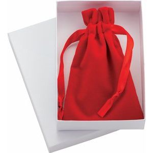 Veltex® Red Medium Drawstring Pouch with Outer Carton