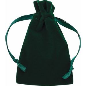 Veltex® Green Medium Drawstring Pouch with Outer Carton