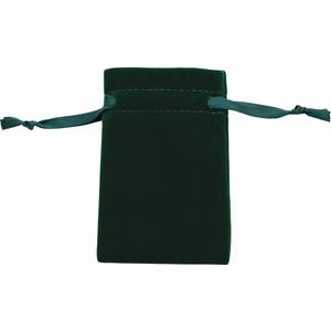 Veltex® Green Medium Drawstring Pouch with Outer Carton