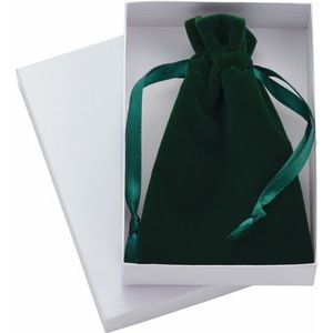Veltex® Green Medium Drawstring Pouch with Outer Carton