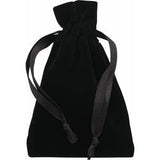 Veltex® Black Medium Drawstring Pouch with Outer Carton