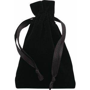 Veltex® Black Medium Drawstring Pouch with Outer Carton