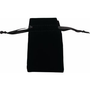 Veltex® Black Medium Drawstring Pouch with Outer Carton