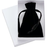 Veltex® Black Medium Drawstring Pouch with Outer Carton
