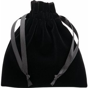 Veltex® Black Small Drawstring Pouch with Outer Carton