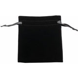 Veltex® Black Small Drawstring Pouch with Outer Carton