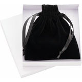 Veltex® Black Small Drawstring Pouch with Outer Carton