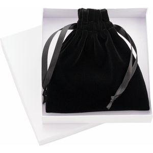 Veltex® Black Small Drawstring Pouch with Outer Carton