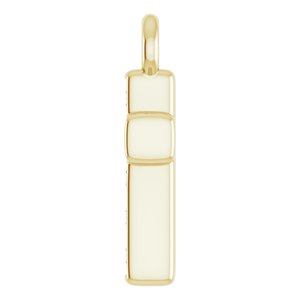 14K Yellow Petite Pavé™ .04 CTW Natural Diamond Cross Dangle