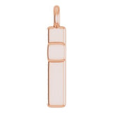 14K Rose Petite Pavé™ .04 CTW Natural Diamond Cross Dangle