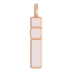 14K Rose Petite Pavé™ .04 CTW Natural Diamond Cross Dangle