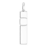 14K White Petite Pavé™ .04 CTW Natural Diamond Cross Dangle