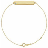 14K Yellow .03 CT Natural Diamond Geometric 7-8" Bracelet