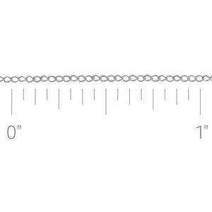 Sterling Silver 1 mm Curb Chain by the Inch