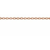 14K Rose 1.4 mm Diamond-Cut Cable Chain by the Inch