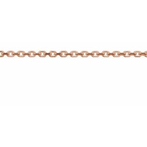 14K Rose 1.4 mm Diamond-Cut Cable Chain by the Inch