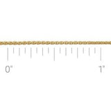 14K Yellow Recycled Metal 1 mm Wheat Chain by the Inch