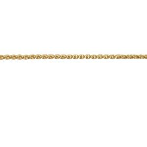 14K Yellow Recycled Metal 1 mm Wheat Chain by the Inch