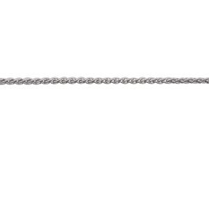 14K White Recycled Metal 1 mm Wheat Chain by the Inch