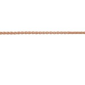 14K Rose Recycled Metal 1 mm Wheat Chain by the Inch
