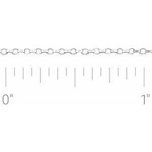 Sterling Silver 1.1 mm Rolo Chain by the Inch