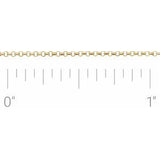 18K Yellow 1 mm Rolo Chain by the Inch
