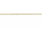 18K Yellow 1 mm Rolo Chain by the Inch