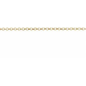18K Yellow 1 mm Rolo Chain by the Inch