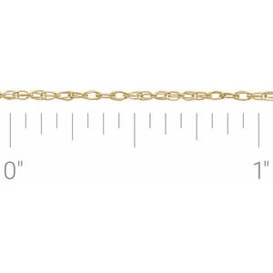 18K Yellow Recycled Metal 1 mm Rope Chain by the Inch