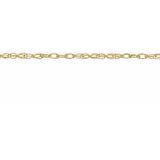 18K Yellow Recycled Metal 1 mm Rope Chain by the Inch