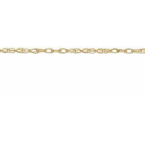 18K Yellow Recycled Metal 1 mm Rope Chain by the Inch